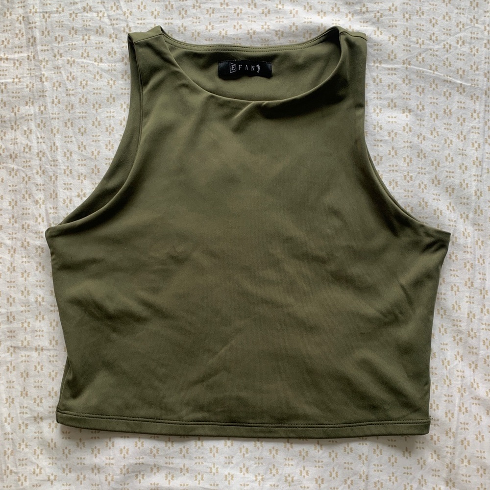 Olive Green Women's Sleeveless Top